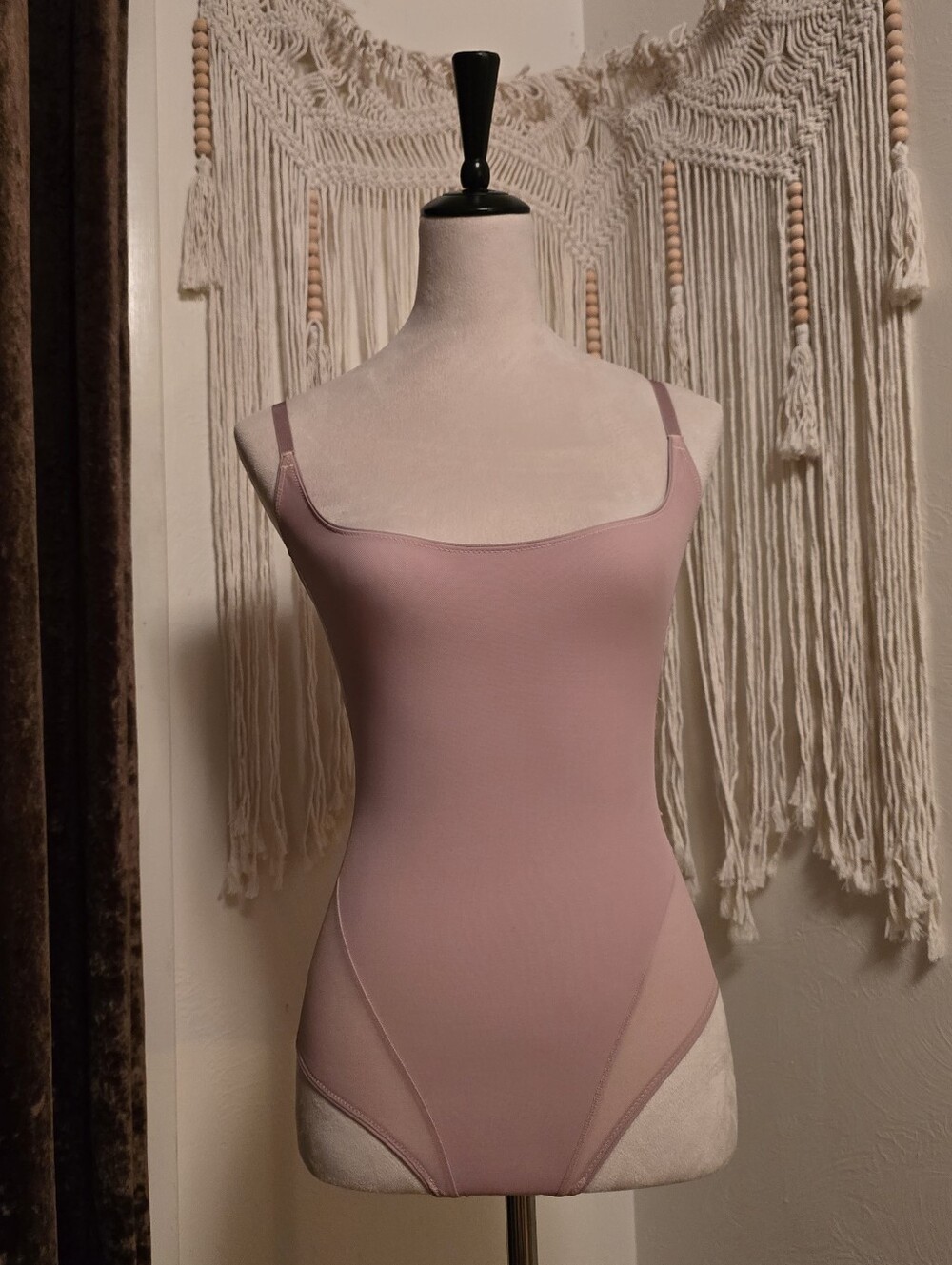 Beige,Rose Bodysuit/Chemise